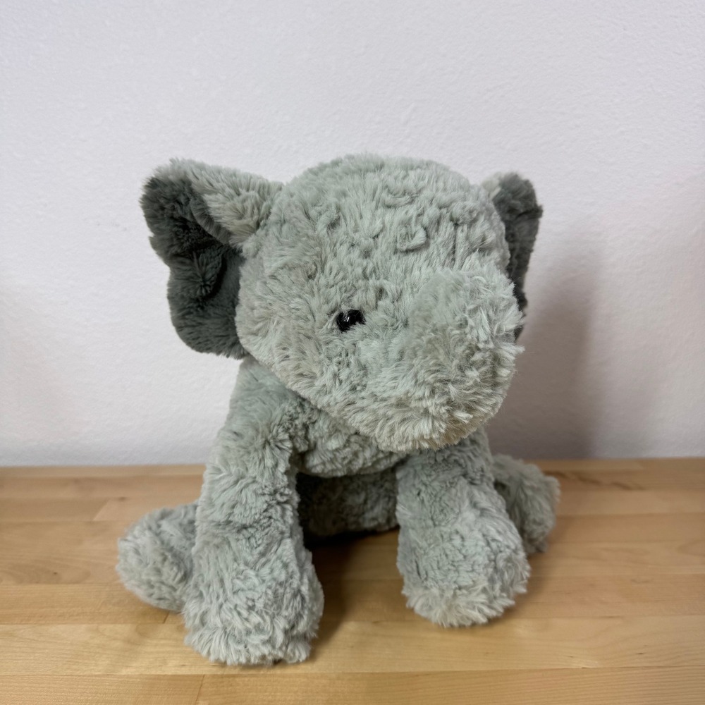 Gund Cozys Elephant Sage Green Textured Plush Stuffed Animal Nursery Safari